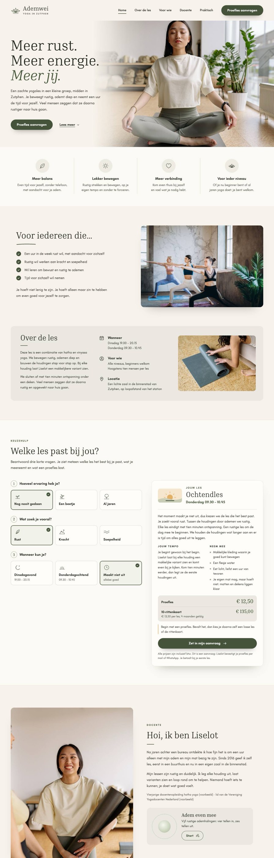 Homepage van Ademwei