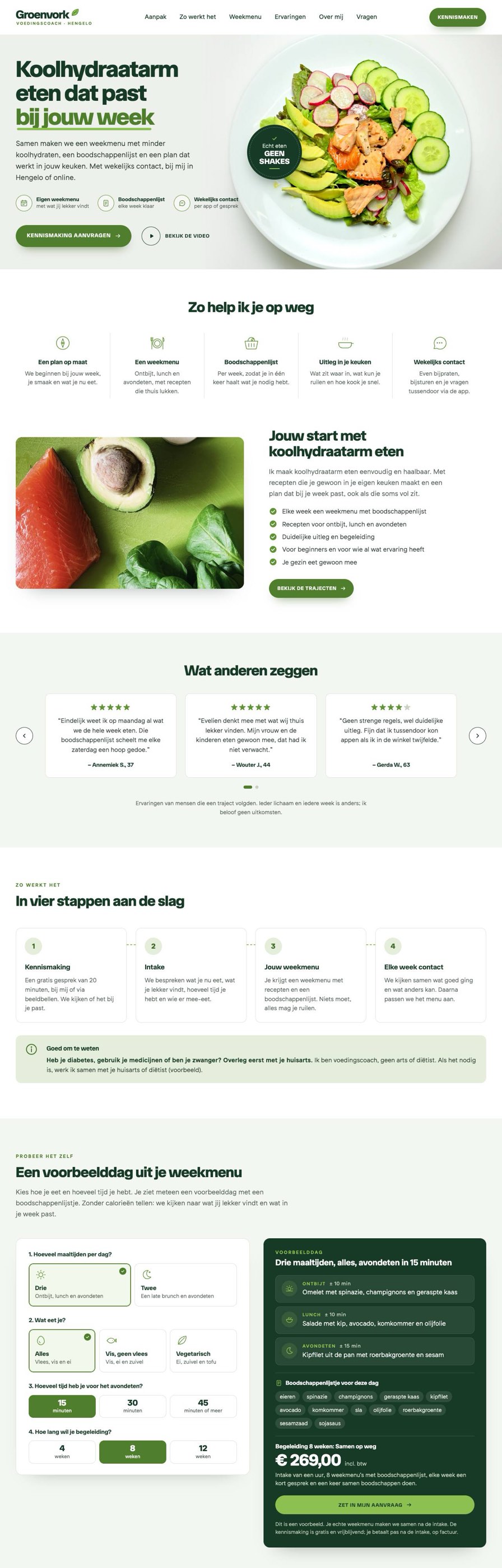 Homepage van Groenvork